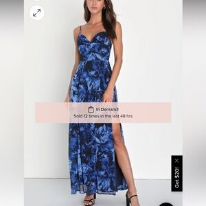 Lulus Size XL (runs small) watercolor pattern, perfect wedding guest dress